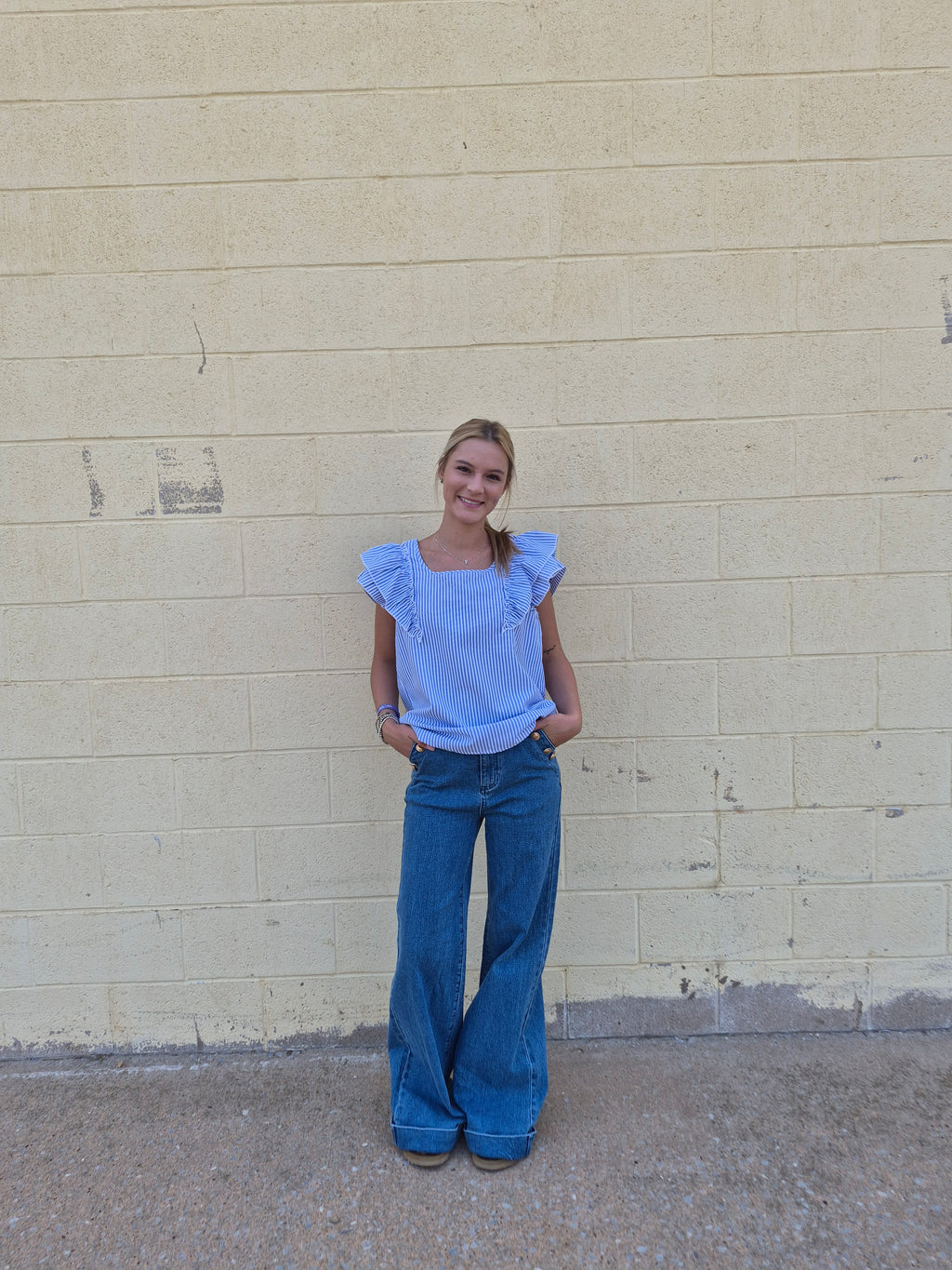 A Washed Denim Pant