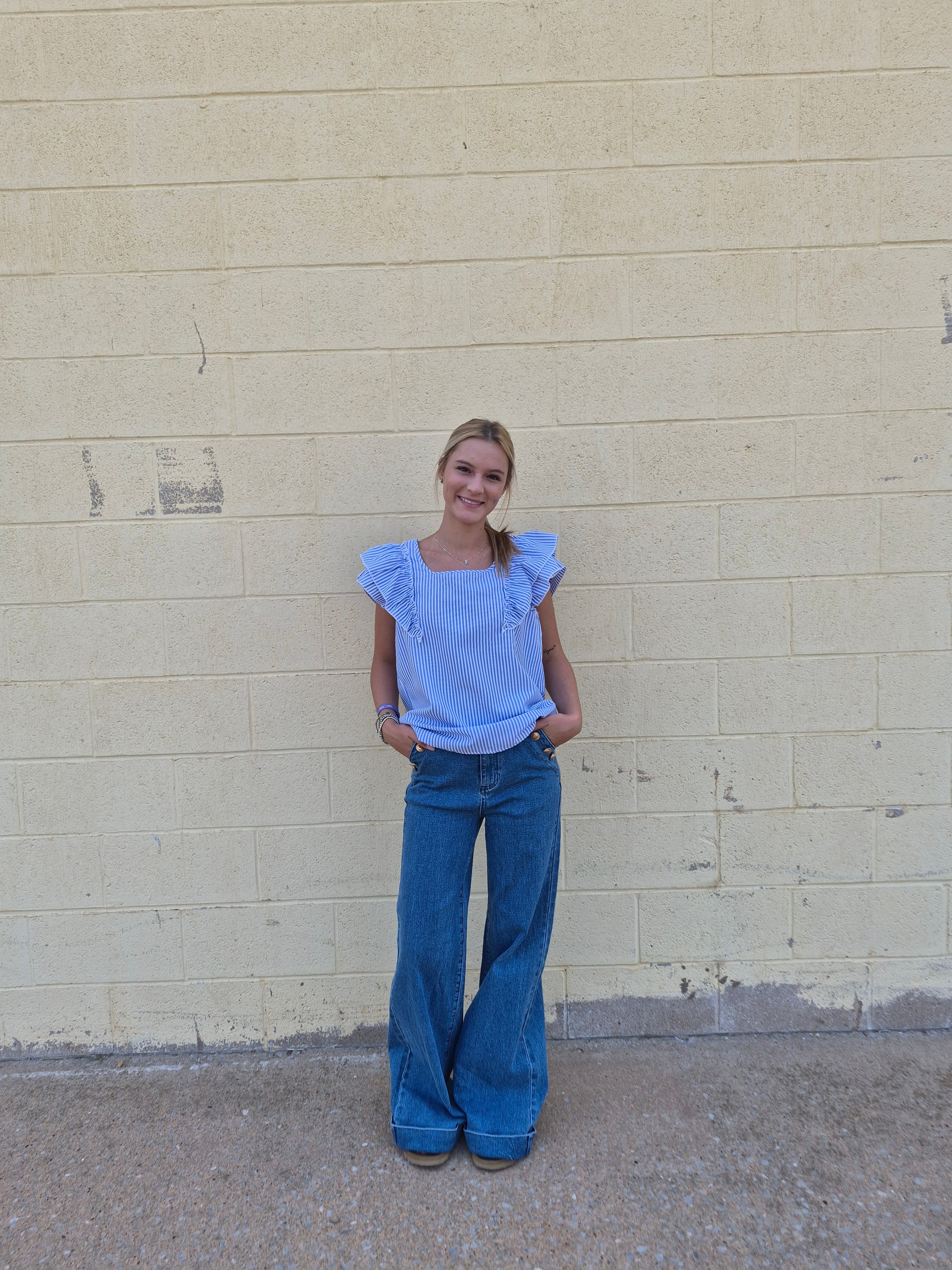 A Washed Denim Pant