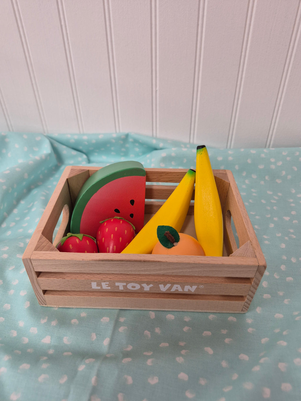 Smoothie Fruit Wooden Market Crate Toy
