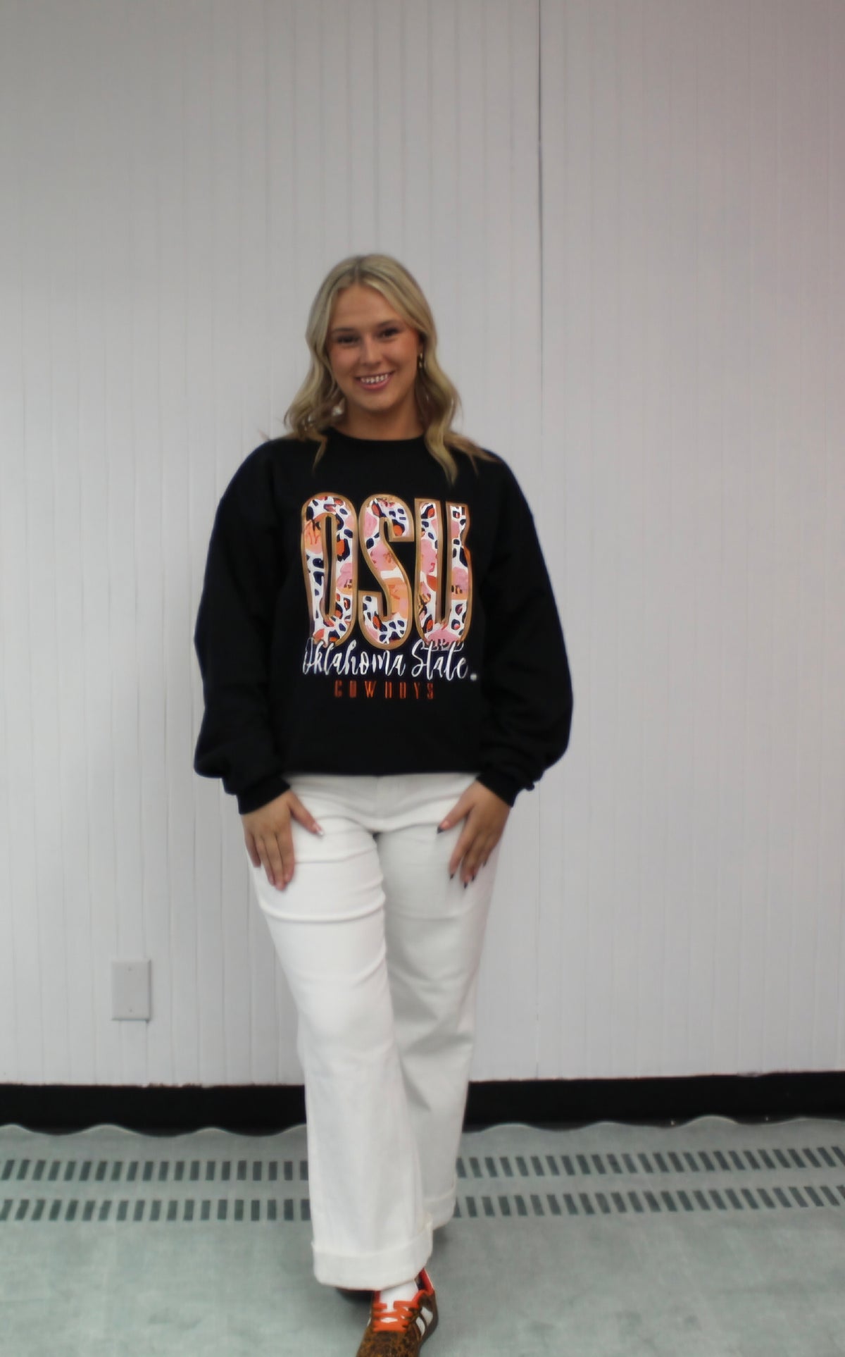 2026 OSU Mixed Pattern Sweatshirt- Black