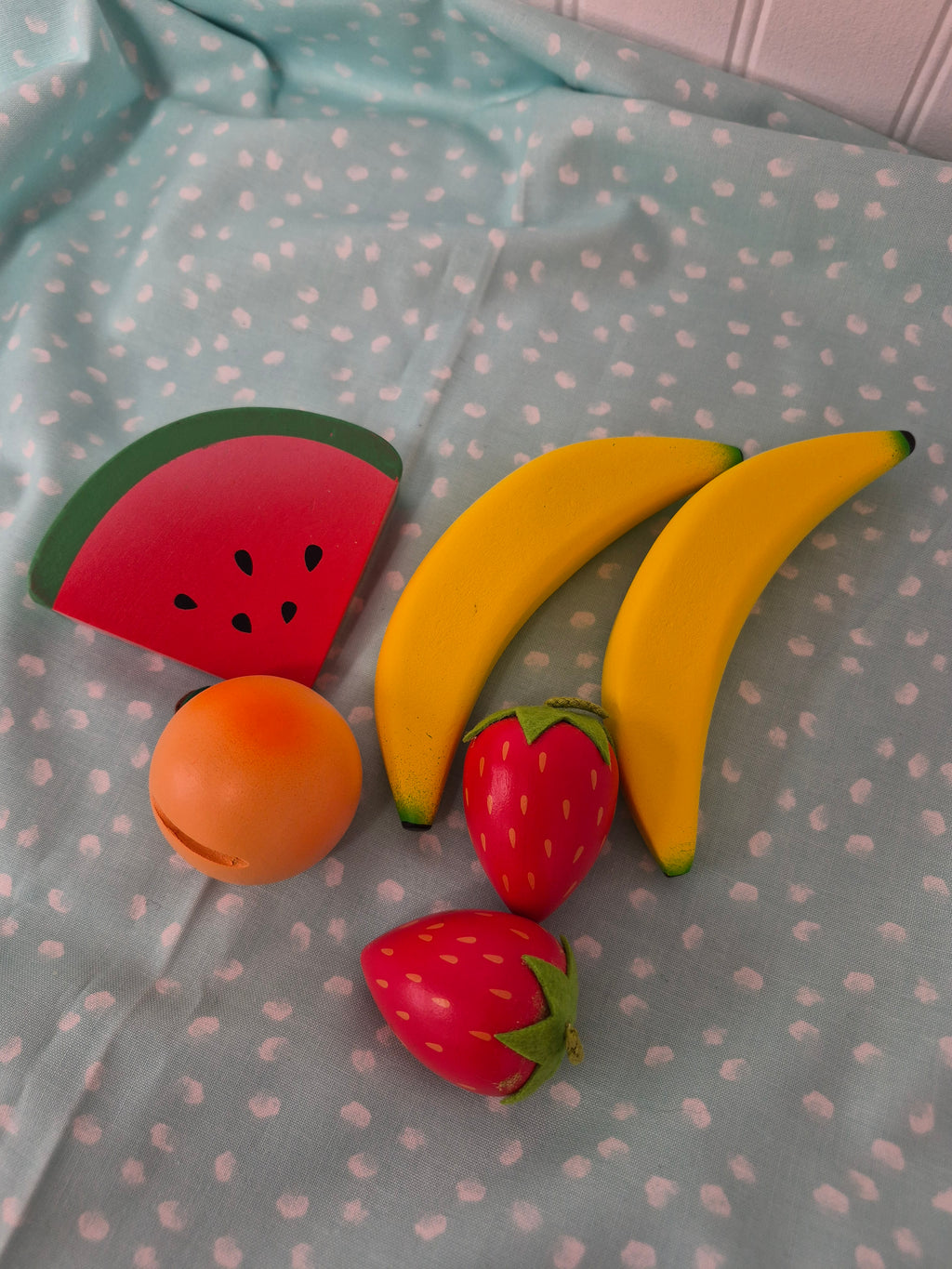 Smoothie Fruit Wooden Market Crate Toy