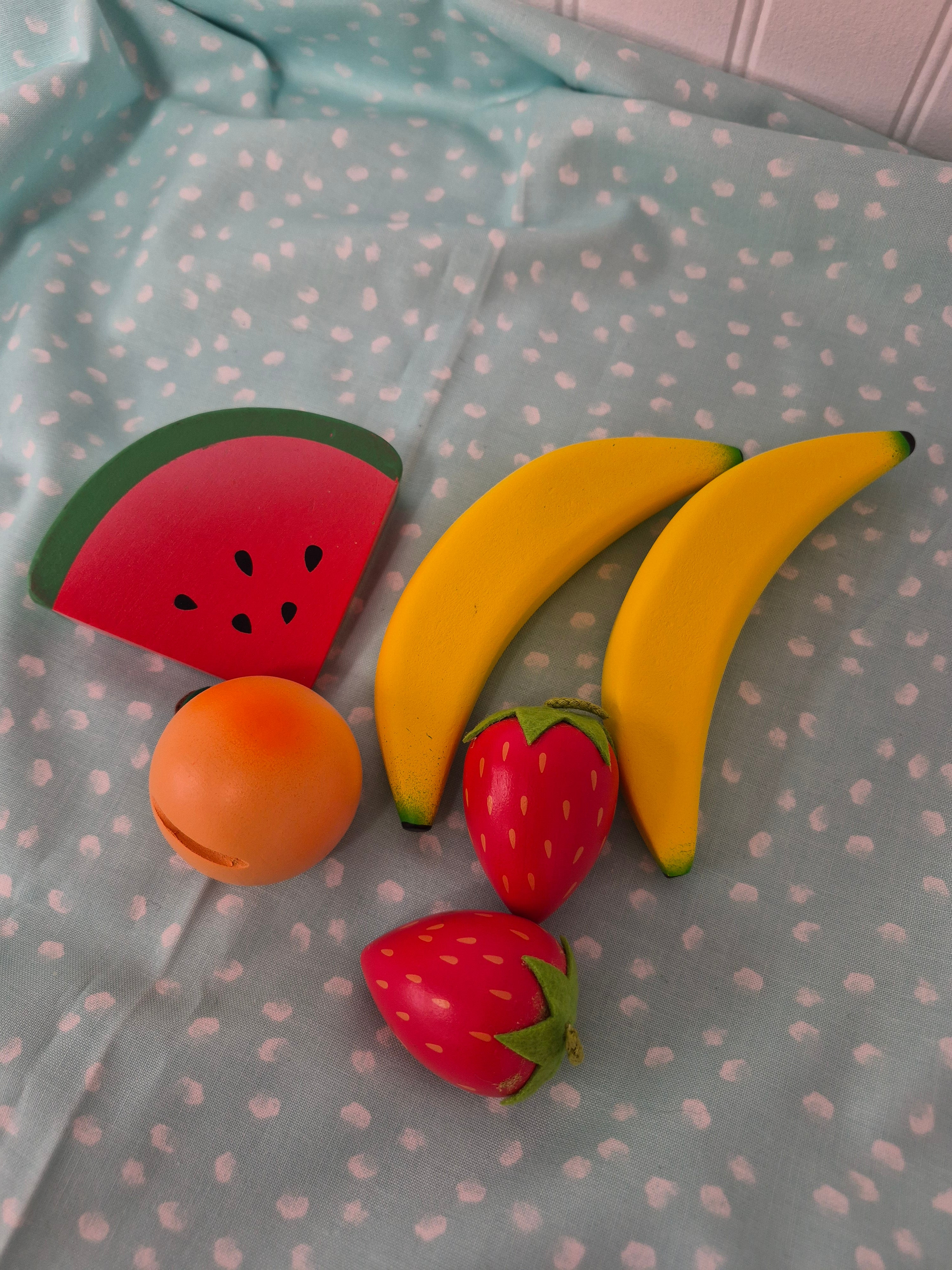 Smoothie Fruit Wooden Market Crate Toy
