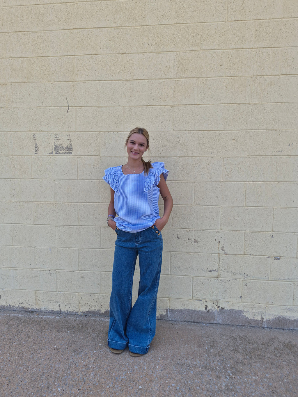 A Washed Denim Pant