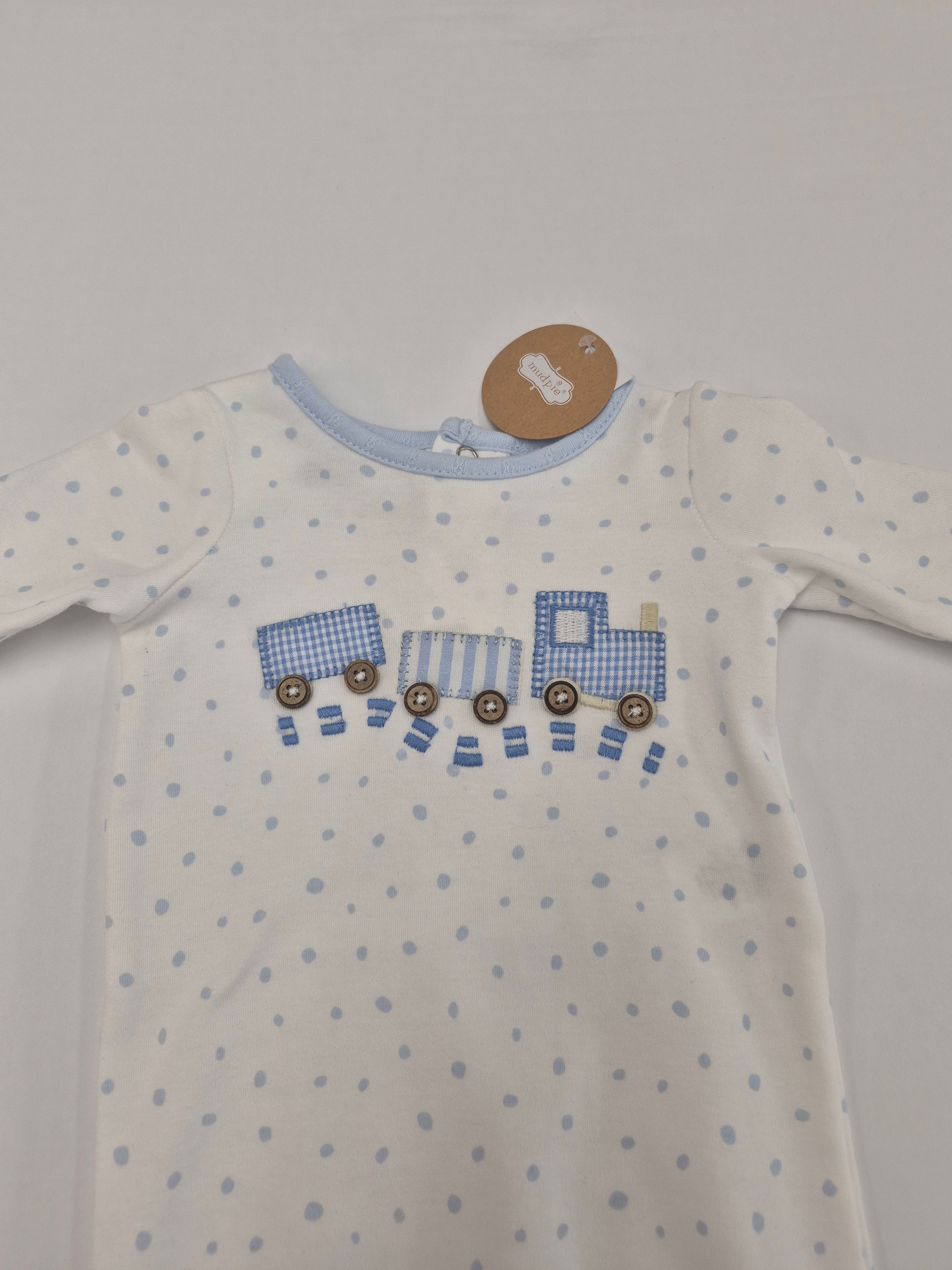 Train Applique Baby Gown