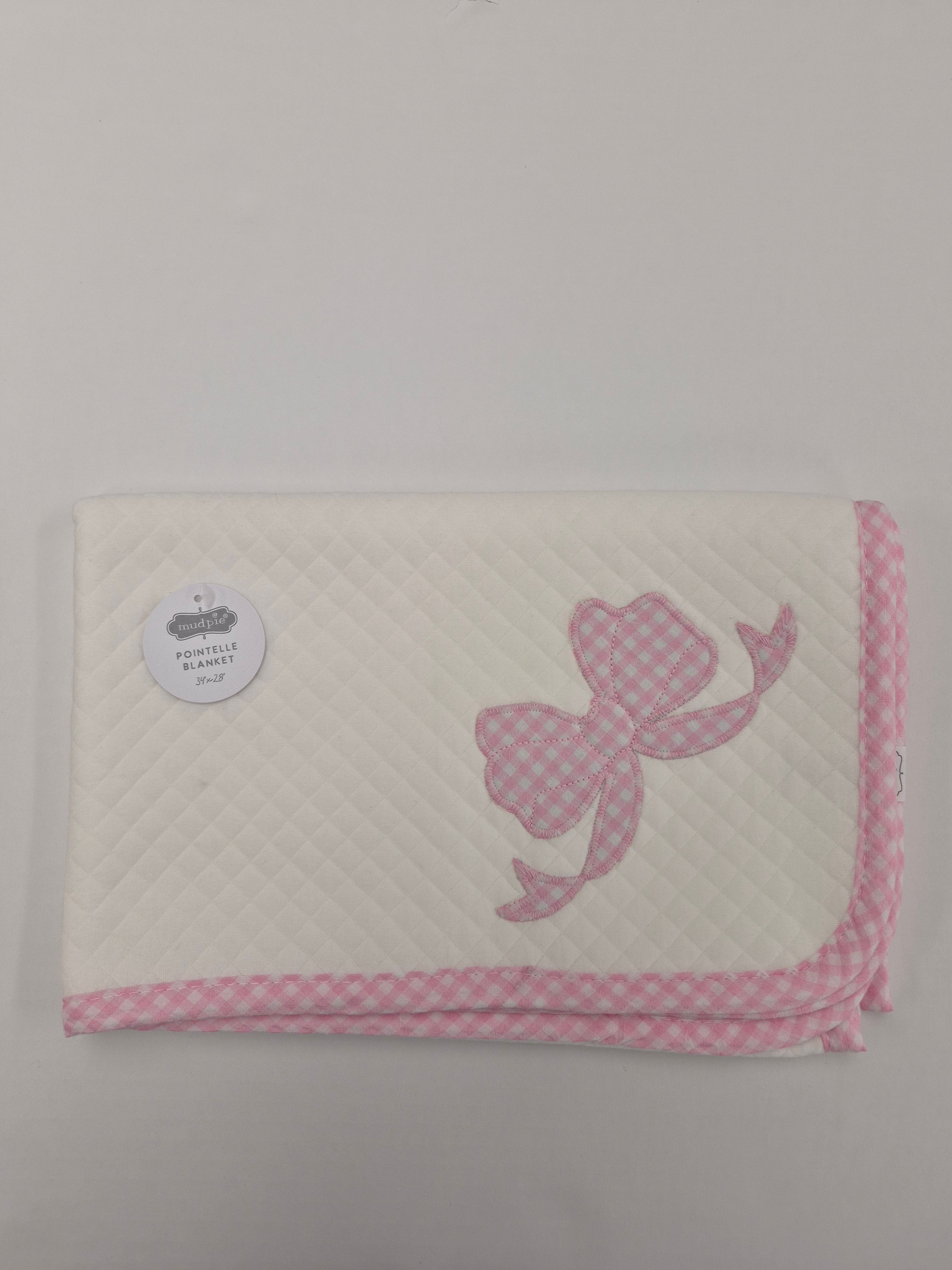 Pink Bow Quilted Blanket