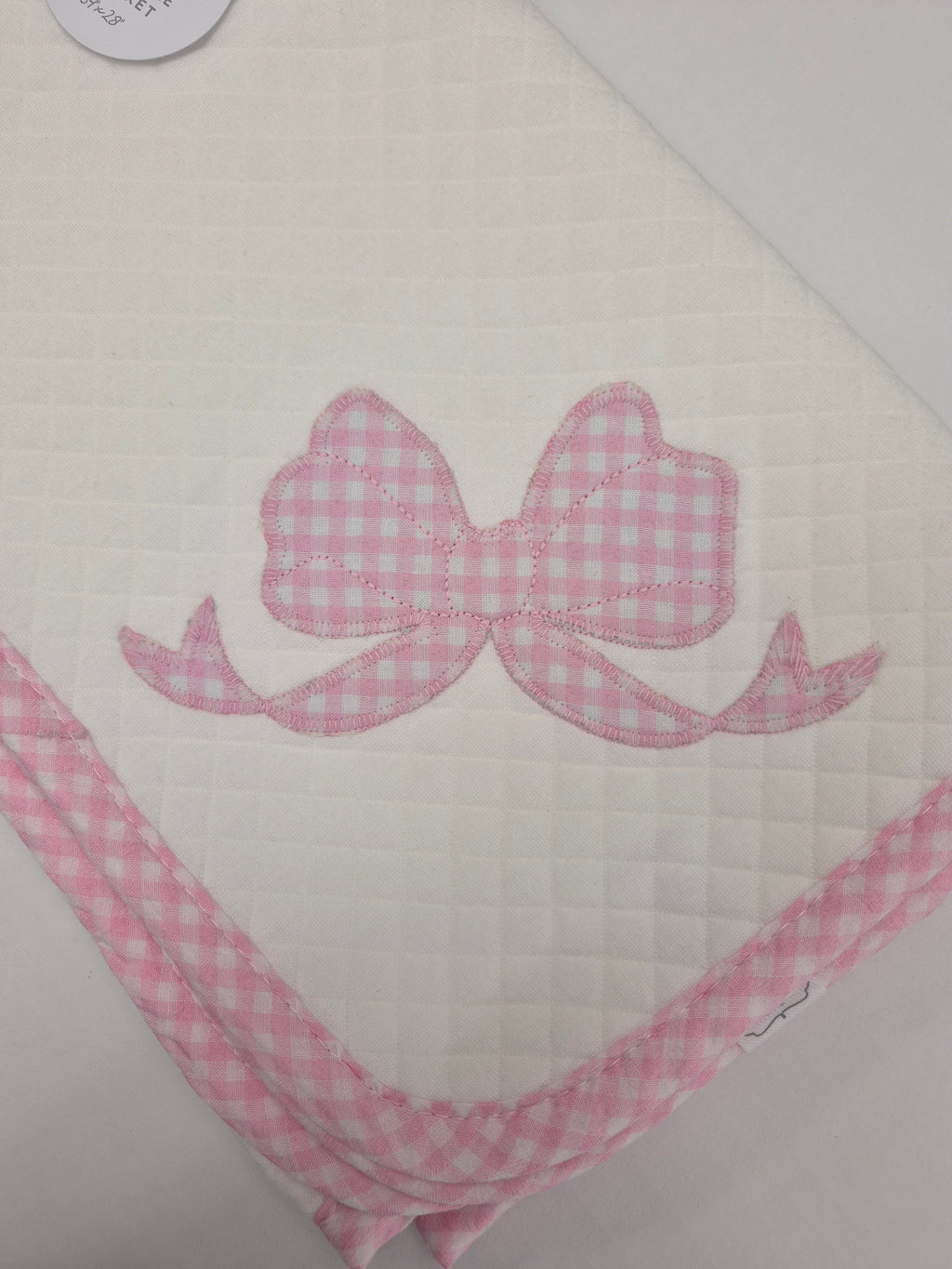 Pink Bow Quilted Blanket