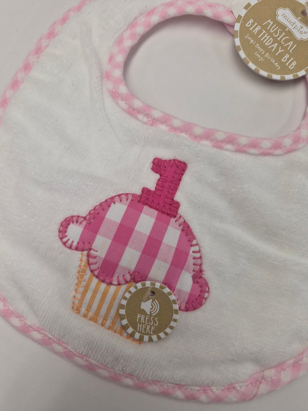 Pink Musical Birthday Bib