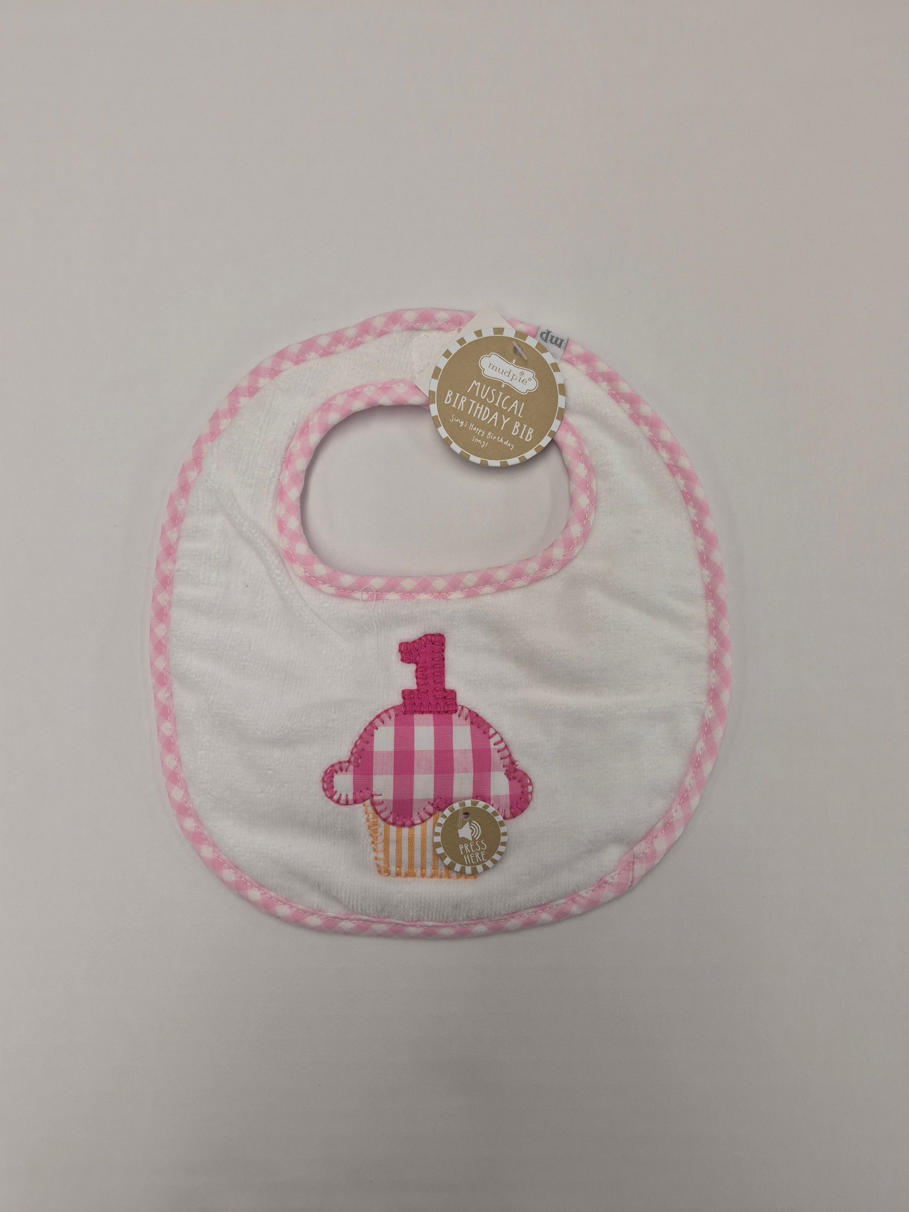 Pink Musical Birthday Bib